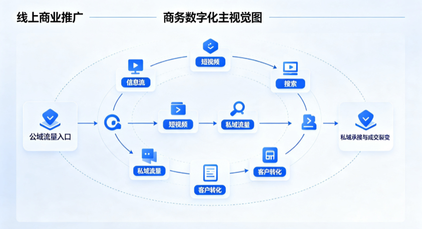 桥西区线上商业推广怎么做？全域流量闭环搭建与低成本转化实战指南